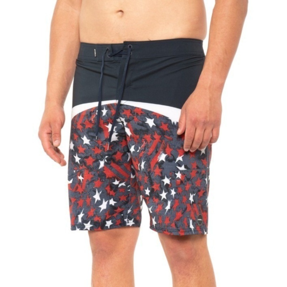 O'Neill Board Shorts Mens Size 30 Hyperfreak Stars Stretch 20" Board Shorts New